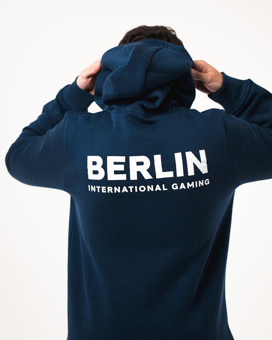 BIG Patch Hoodie Blue - Back View