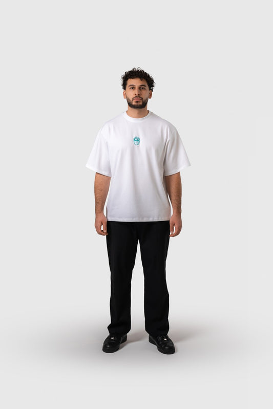 Quadriga Shirt White model front view