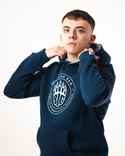 BIG Patch Hoodie Blue - Front View