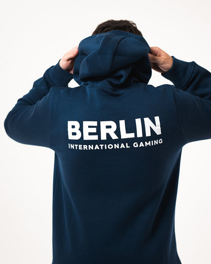 BIG Patch Hoodie Blue - Back View
