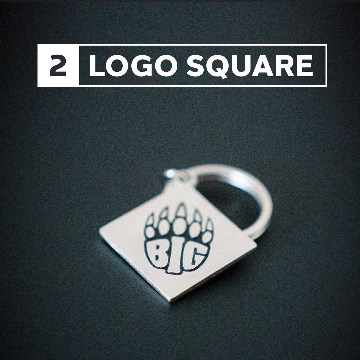 BIG Keychain - Logo Square Metal