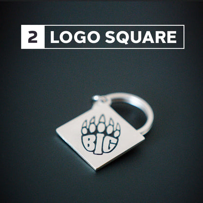 BIG Keychain - Logo Square Metal
