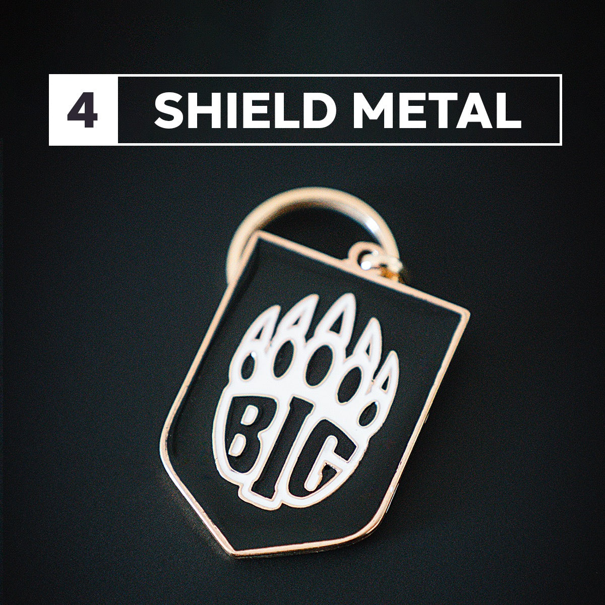 BIG Keychain - Shield Metal